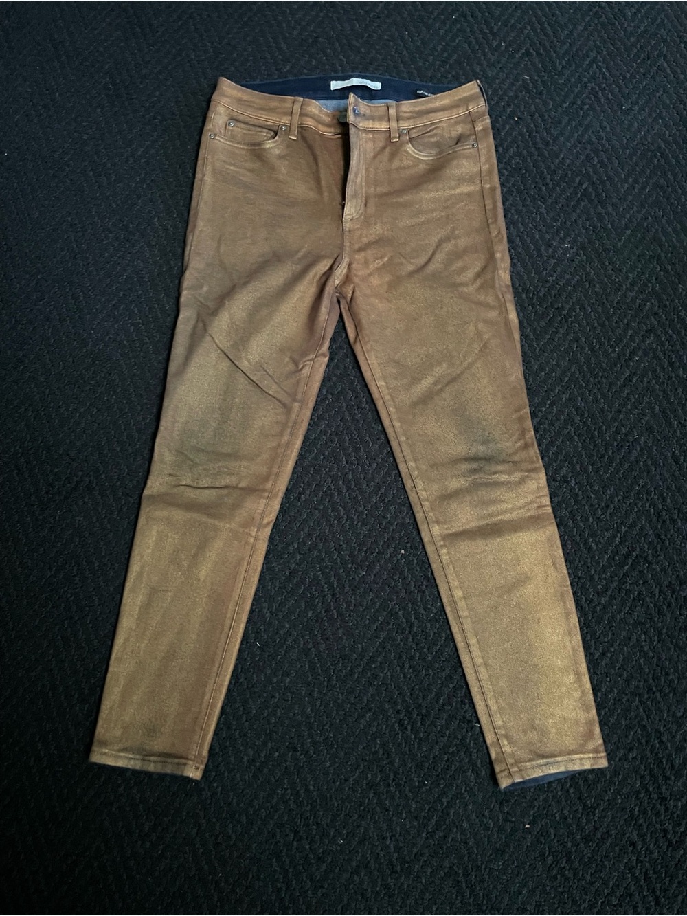 Ella Moss high rise slim coated denim pants/jeans